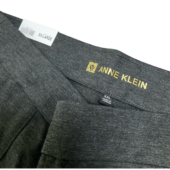 Anne Klein Women's Ankle Pants 2 PAIRS Black Gray Size XXL 20 NWT - Picture 9 of 11